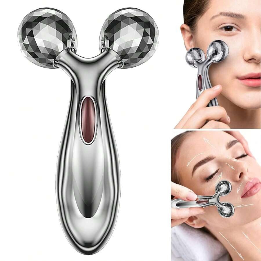 Rodillo de Masaje 3D para Rostro y Cuerpo - Drenaje Linfático Manual