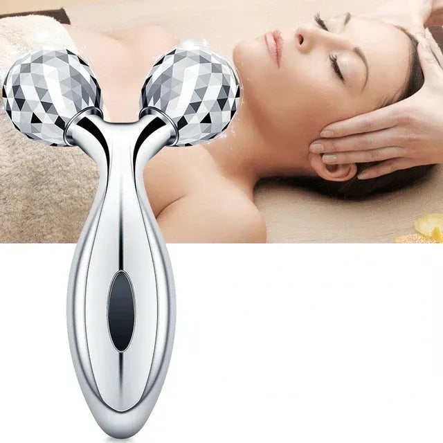 Rodillo de Masaje 3D para Rostro y Cuerpo - Drenaje Linfático Manual